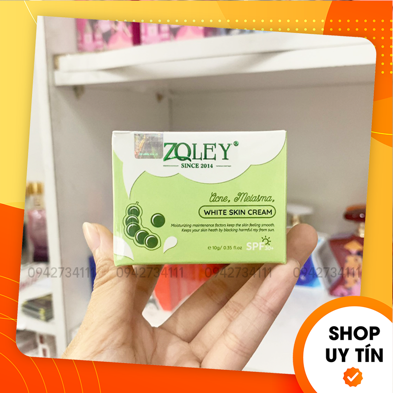 Kem face zoley xanh giảm mụn trắng da - mỹ phẩm zoley hoàng hưng long - 893609537051