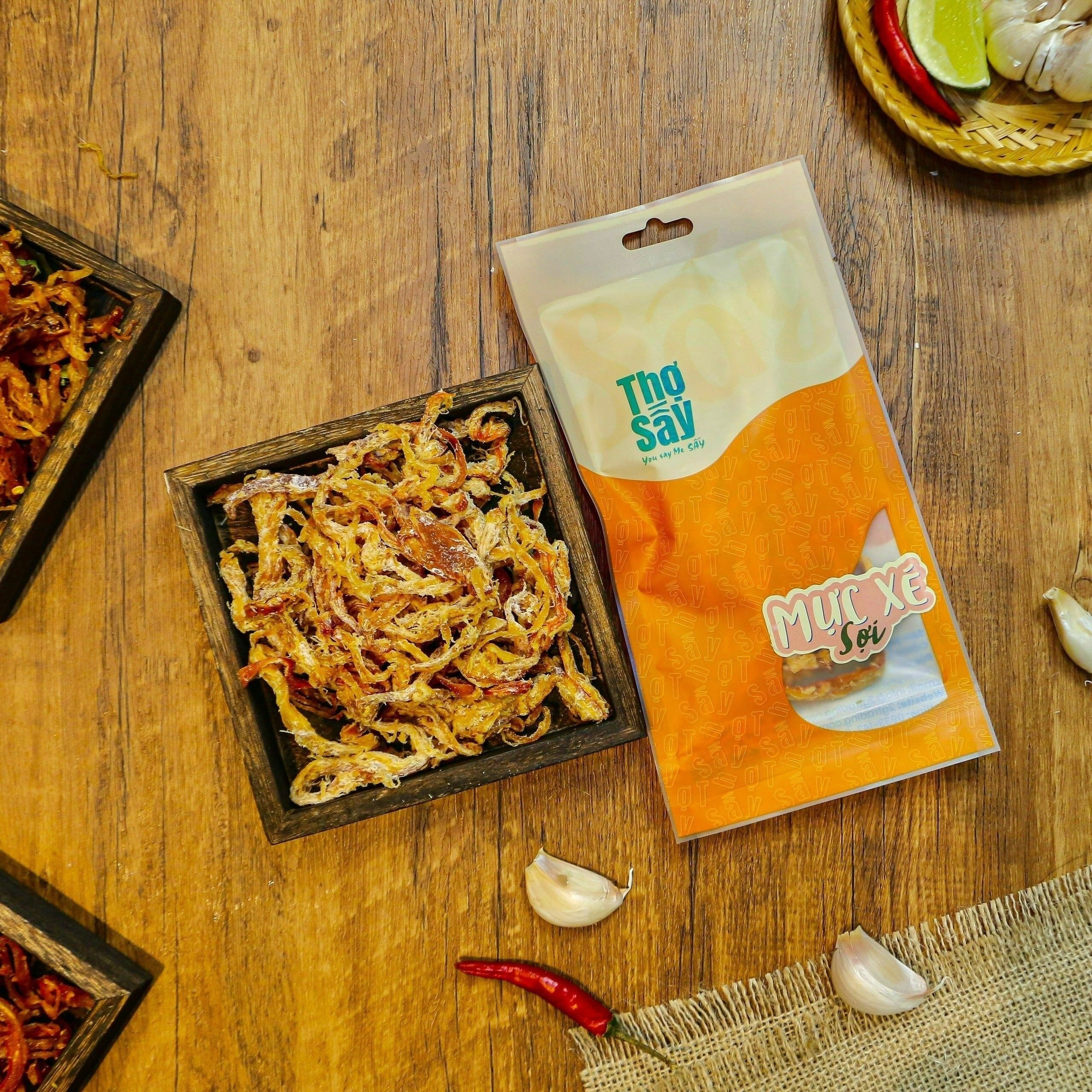 Mực Xé Sợi Thợ Sấy