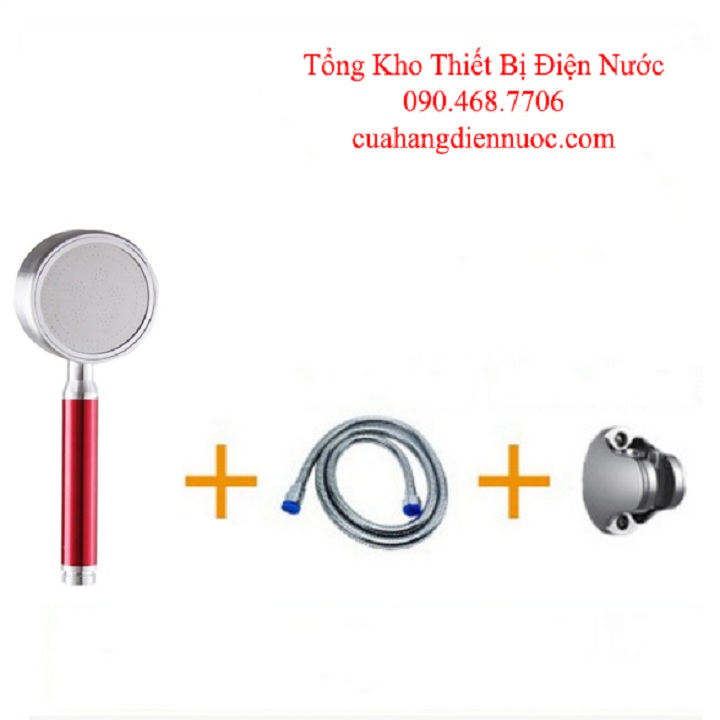 Vòi hoa sen tăng áp đỏ phong cách VHS07