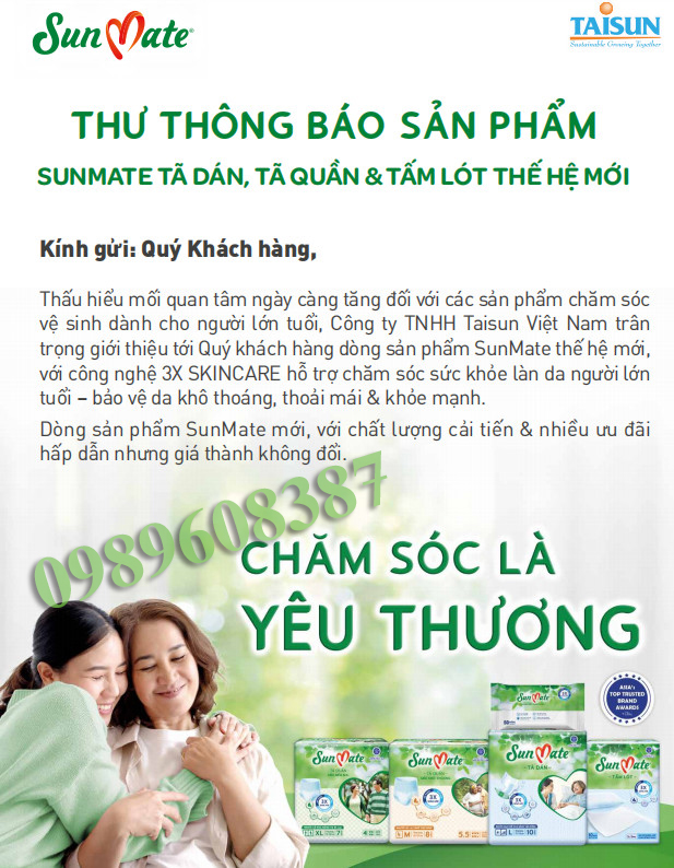 Tấm lót Sunmate 10/20 miếng (45x70 cm)