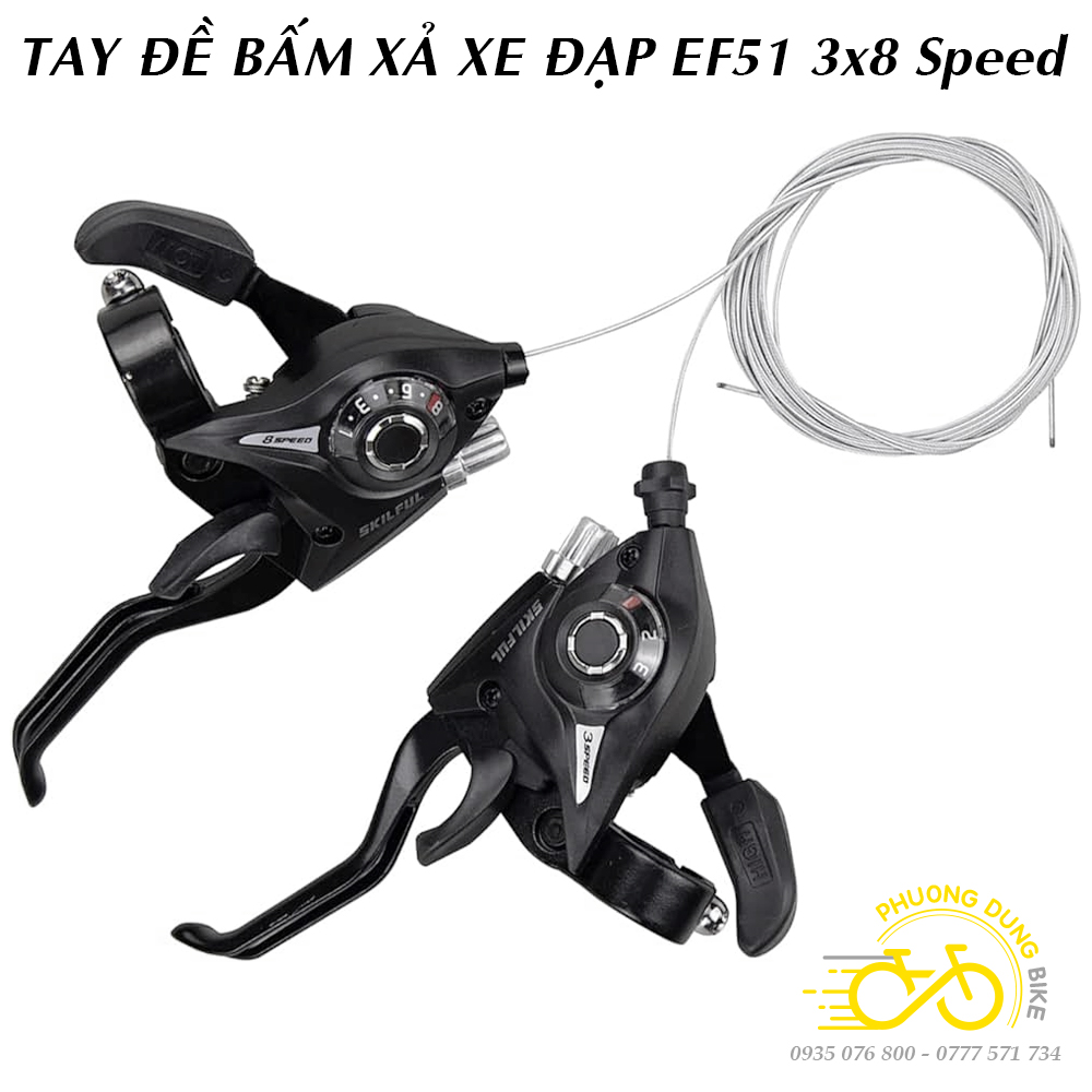 Tay đề xe đạp ST EF51 3x8 Speed