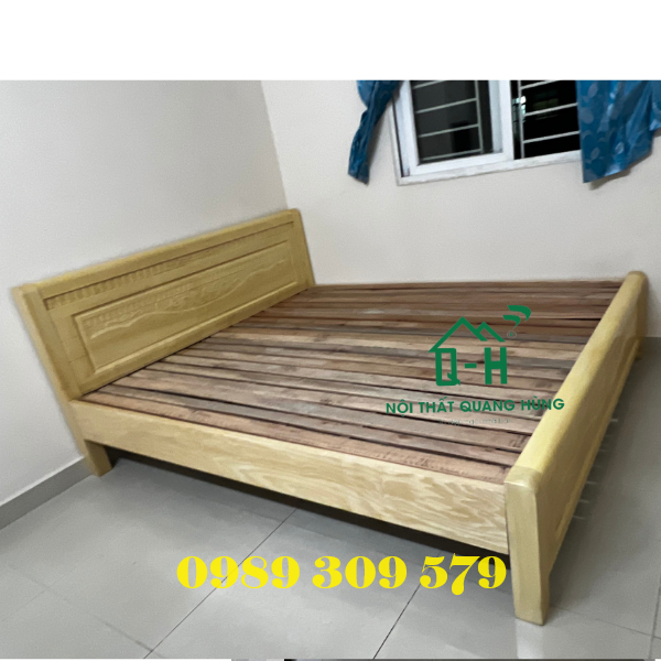 Giường gỗ sồi tự nhiên cao cấp giao nhanh hcm