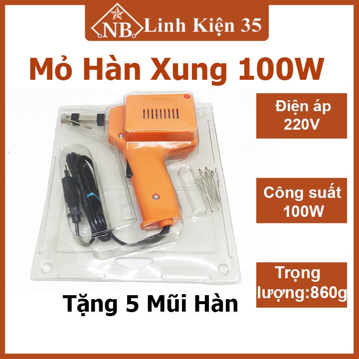 Mỏ hàn xung 100W của tiệp thiết kế phù hợp, dễ sử dụng
