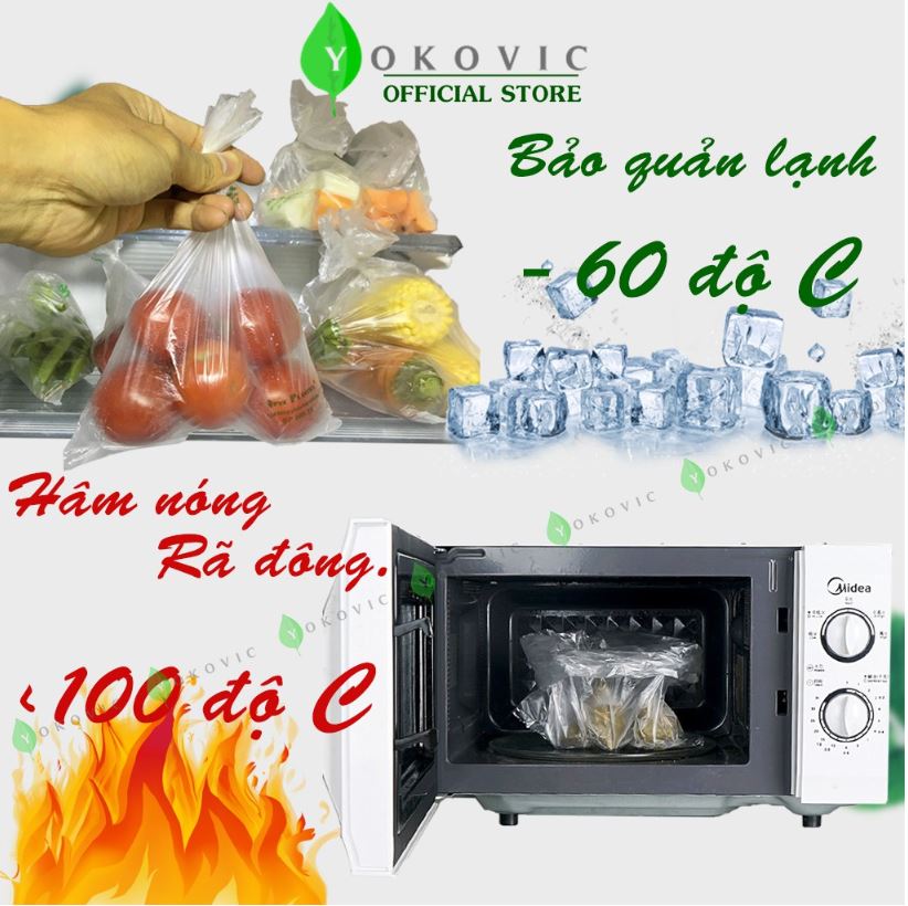 Túi đựng thực phẩm sinh học ECOGREEN THSH 17*28*100 Cái/Cuộn siêu dai