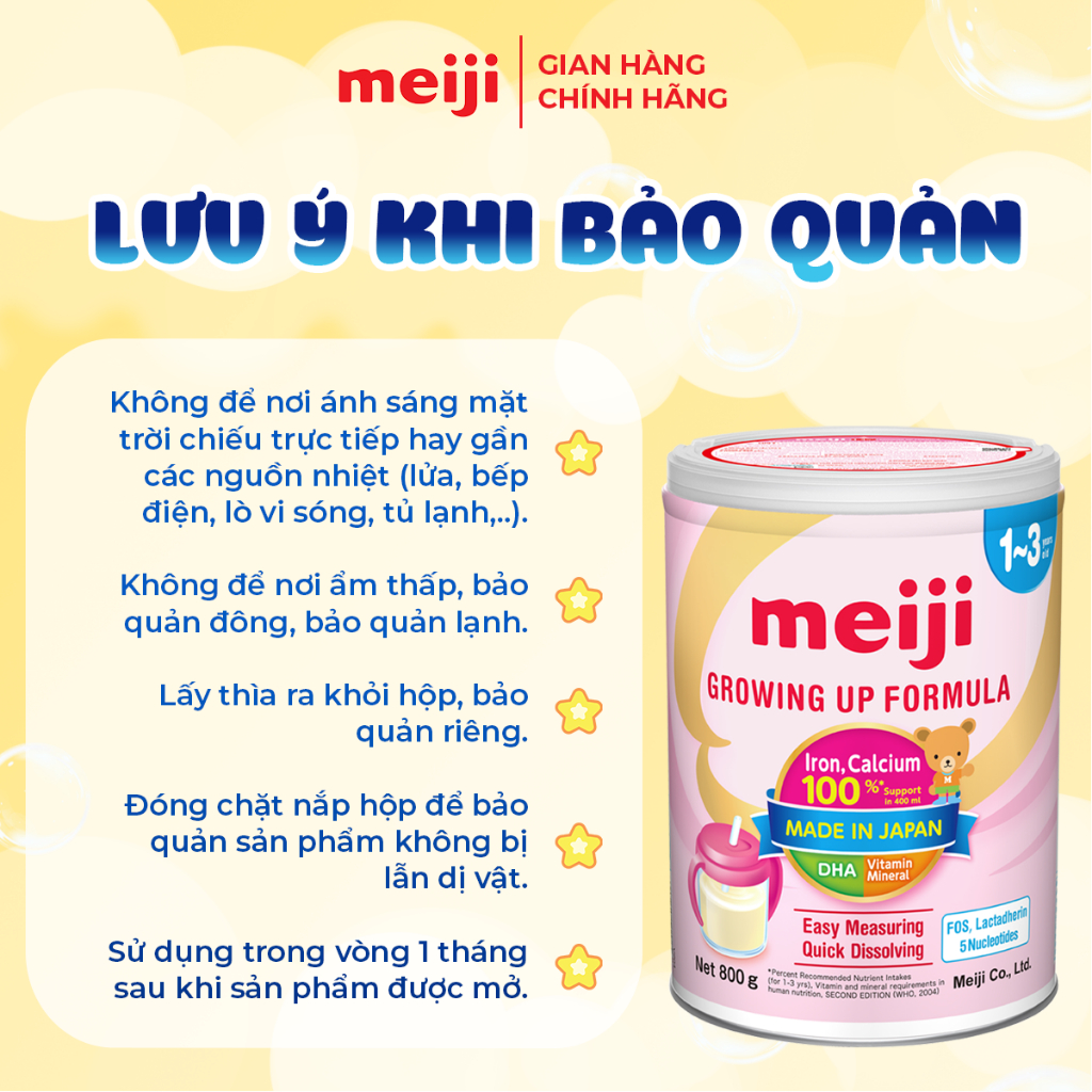 Sữa bột Meiji 1-3 GROWING UP FORMULA 800g