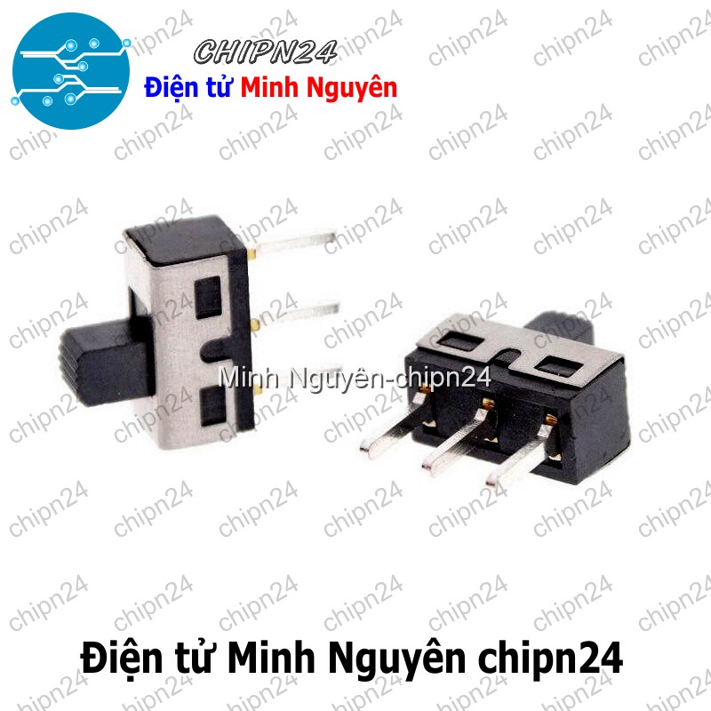 [2 cái] Công Tắc Gạt SS12D10 4.7MM (3 chân 2 vị trí Thẳng) - HH005348