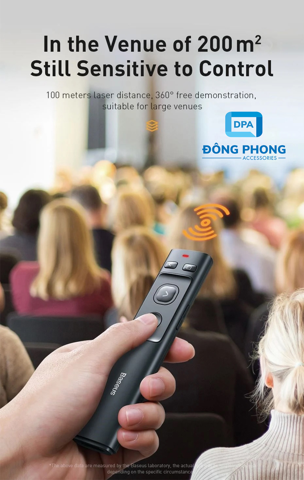 Bút Trình Chiếu Laser Baseus Orange Dot Wireless Presenter Chính Hãng