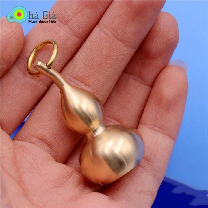 Móc khóa hồ lô trơn bằng đồng - pka097