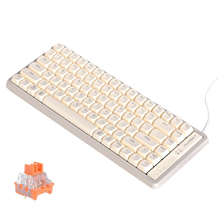 Bàn Phím Cơ Langtu GK85 Trắng, Cáp Type C Rời