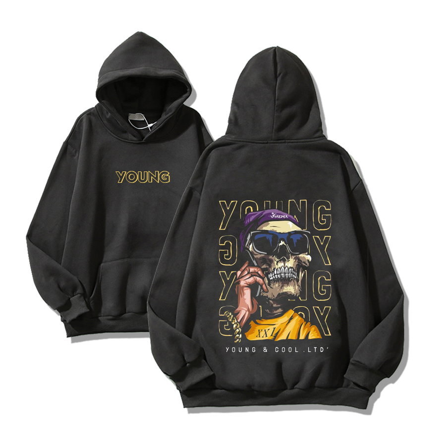Áo hoodie form rộng nam nữ young