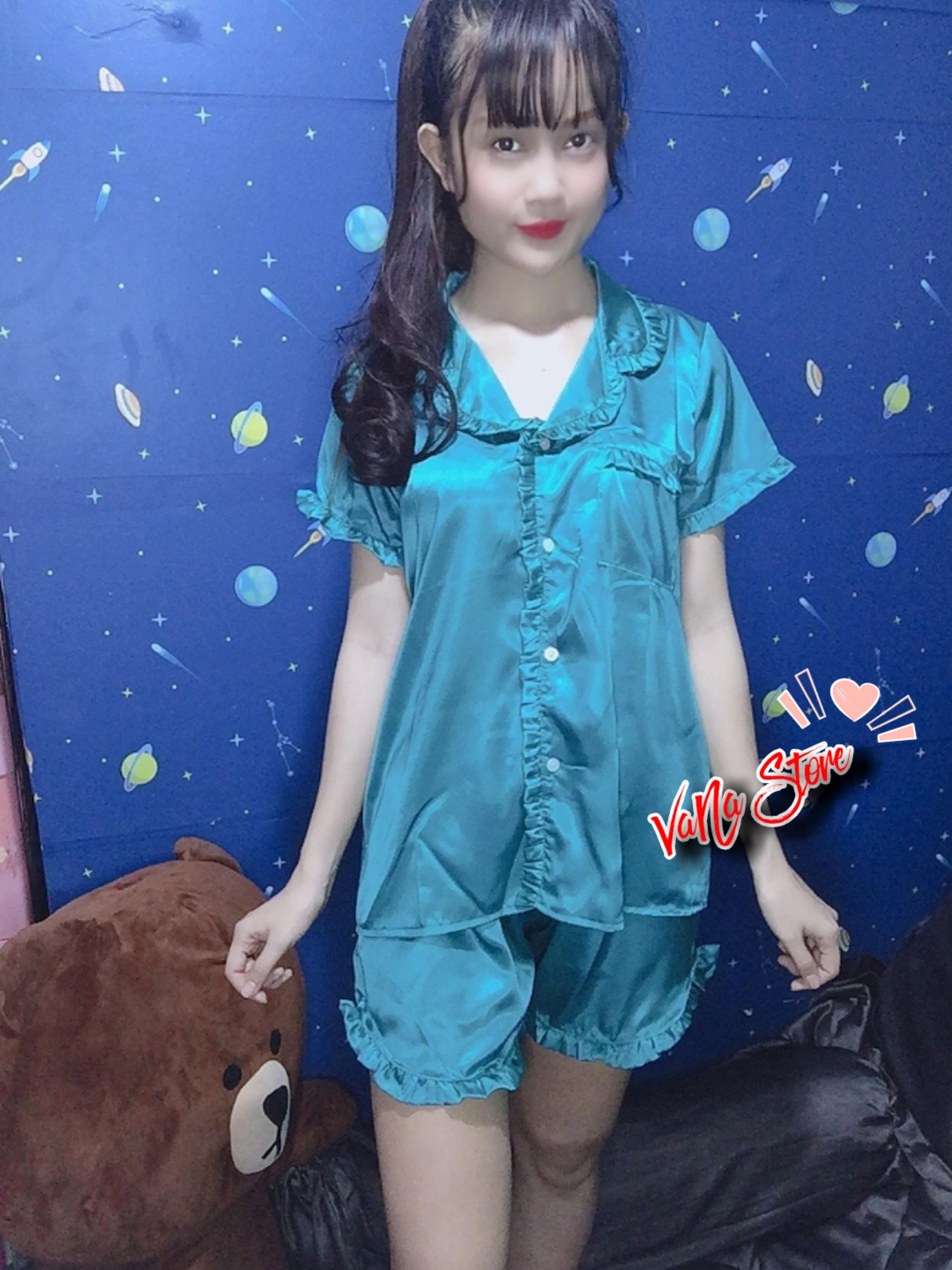 [HCM]Pijama Set Đồ Bộ Nữ Lụa Bèo Ngắn Dễ Thương