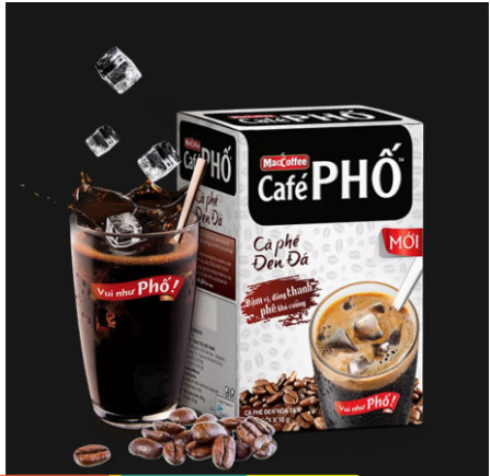 Cà Phê Phố Đen Đá ( Hộp 10 gói x 16g)