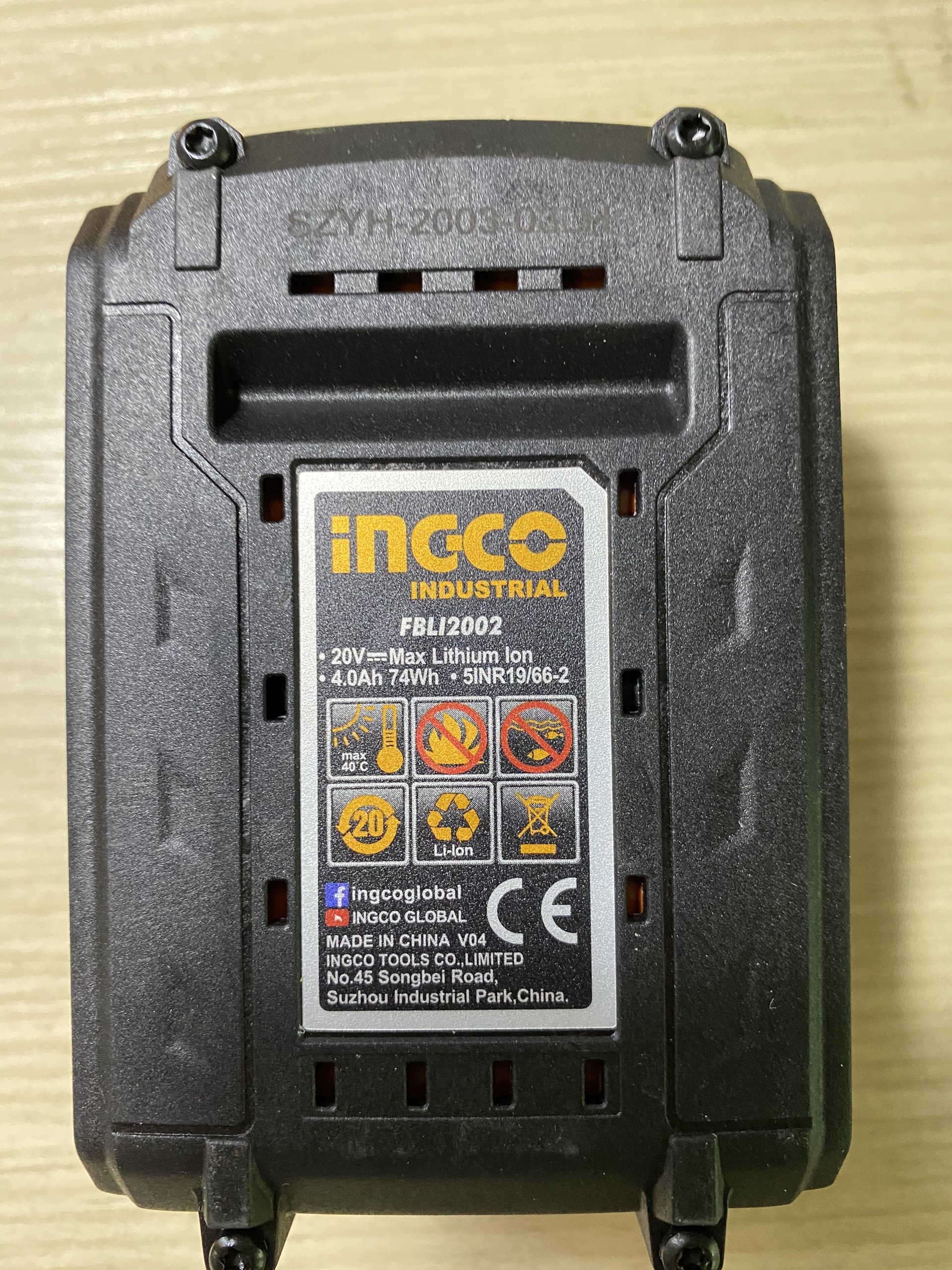 [HCM]Pin Lithium 20V - 4Ah Ingco FBLI2002