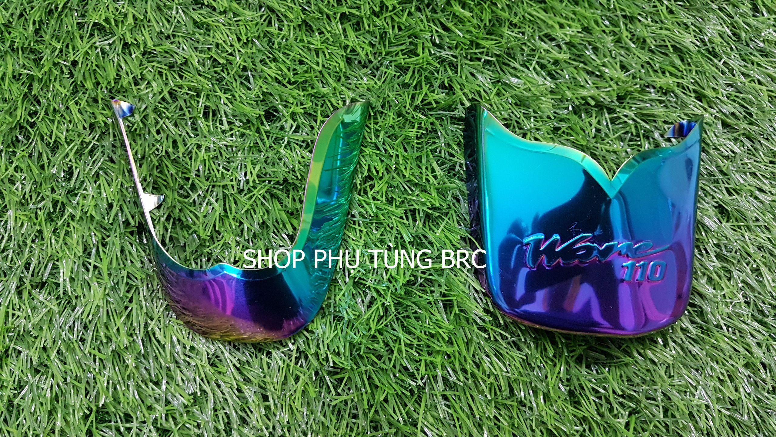 Bộ ốp mỏ dè titan xe Wave nhỏ