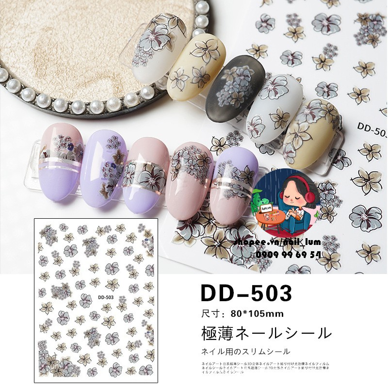 [HCM][Video Thực Tế] Nail Sticker Dán Móng Tay - Bộ Sưu Tập Cánh Hoa