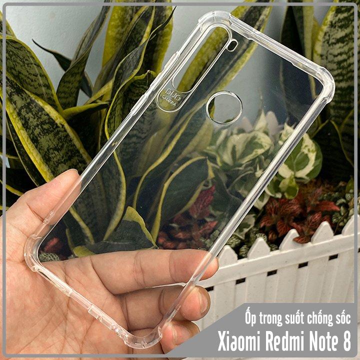 Ốp lưng cho Xiaomi Redmi Note 8 trong suốt chống sốc 6D