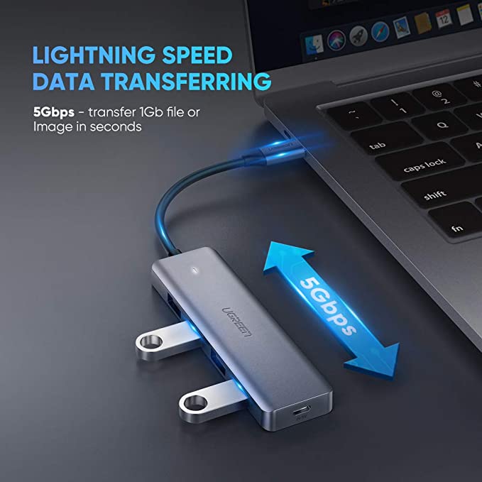 Bộ chia Hub USB Type C sang  4 Port USB 3.0 Ugreen 70336 Chính Hãng