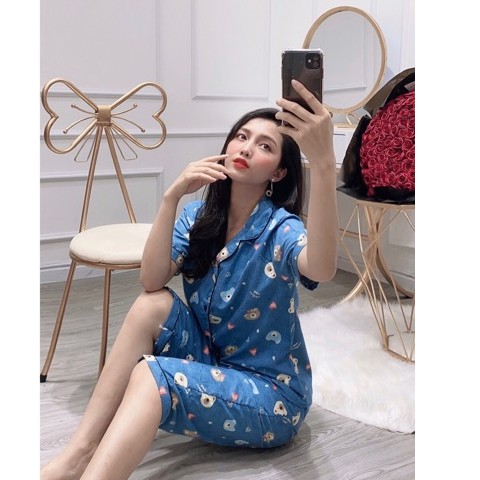Bộ Ngủ pijama quần lửng chất đẹp