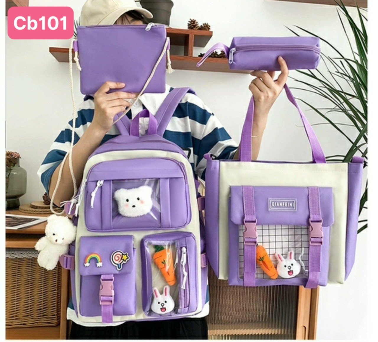 balo combo 4 món 3 bộ trong cb101