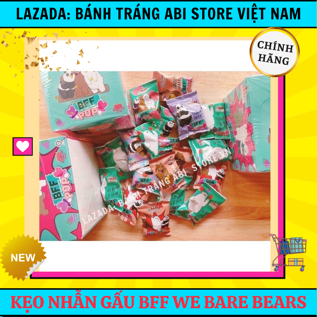Kẹo Nhẫn Gấu BFF Pop We Bare Bears 3 con gấu 10g