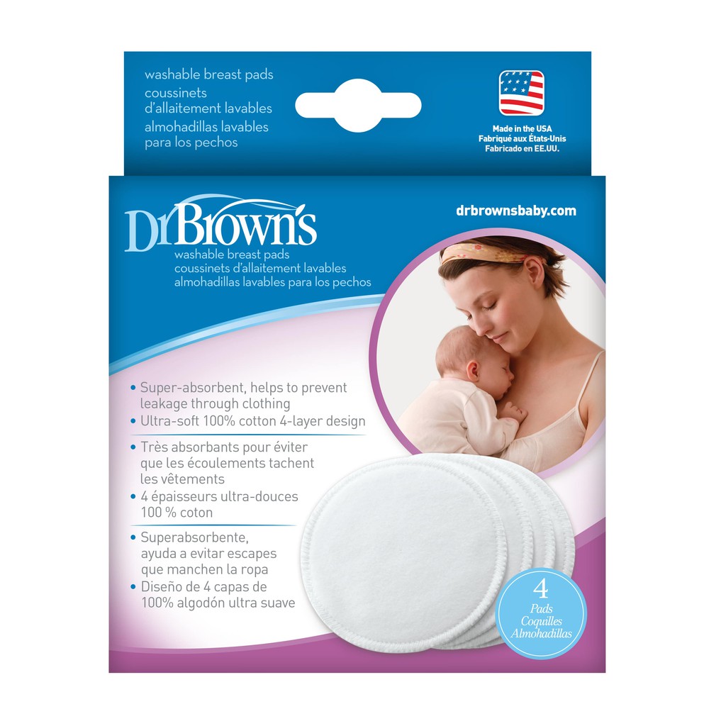 Thấm sữa Dr.Brown's giặt được dùng nhiều lần