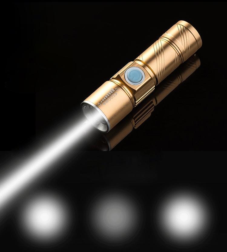 Đèn pin mini Q5 sạc USB