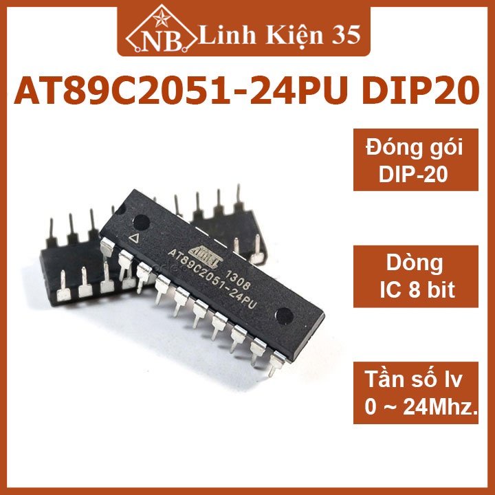Ic chức năng at89c2051-24pu dip20
