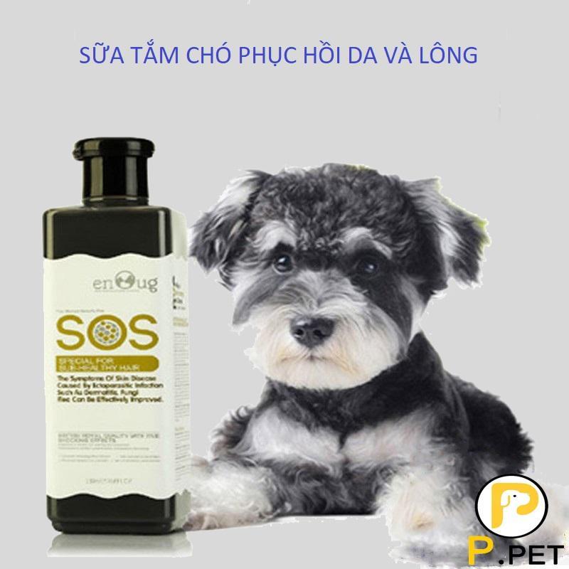 Sữa Phục Hồi Da & Lông Dành Cho Chó SOS - Sữa tắm cho chó mèo - Màu Đen - Chai 530ml ( P.Pet )