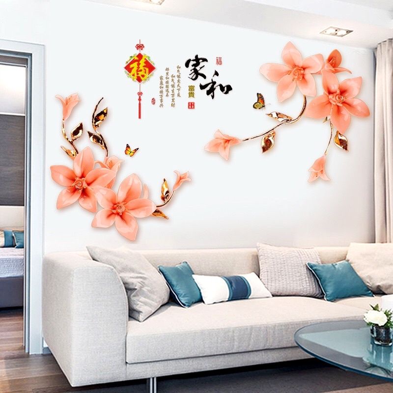 Decal dán tường hoa cam ( size lớn)