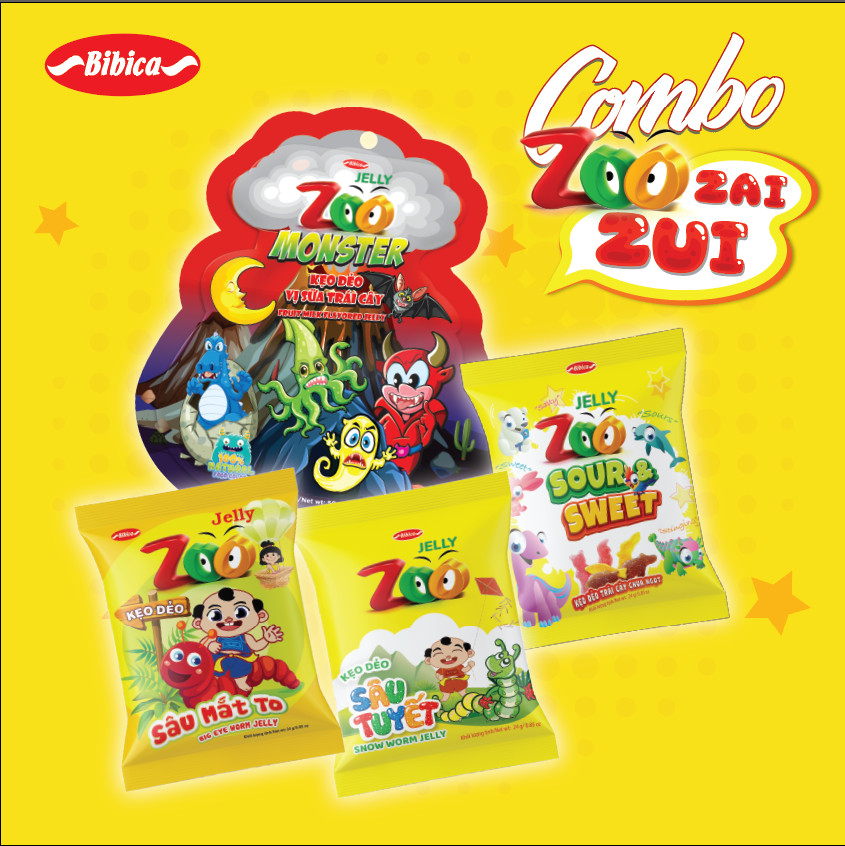 Combo 3 Kẹo mềm Sumika Sữa - Dâu - Socola Bibica 70g