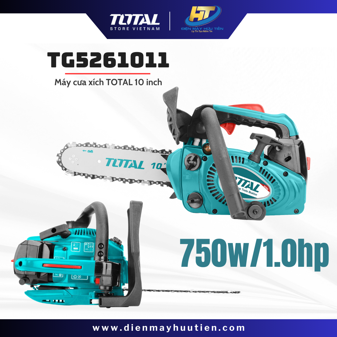 Máy cưa xích xăng Total 1.0HP TG5261011