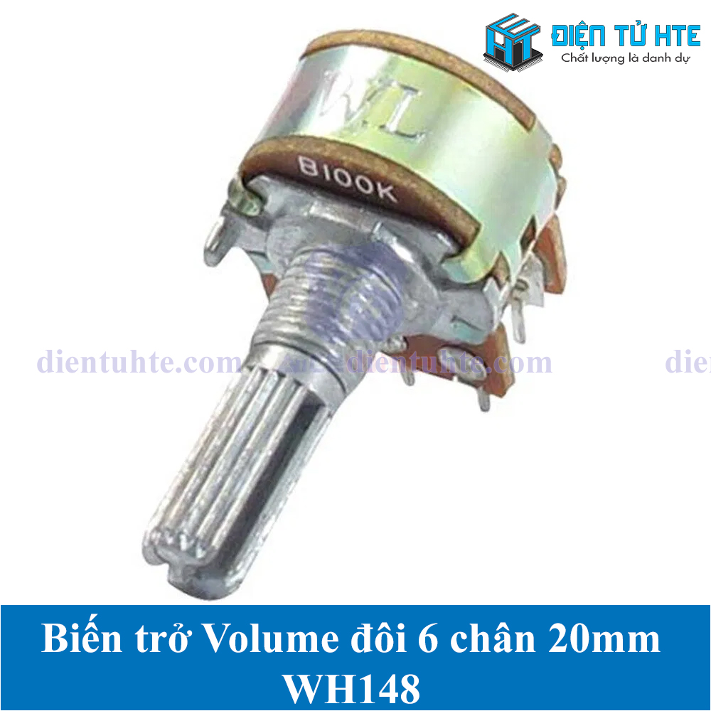 Combo 4 Biến trở - Triết áp volume đôi WH148 6 chân dài 20mm