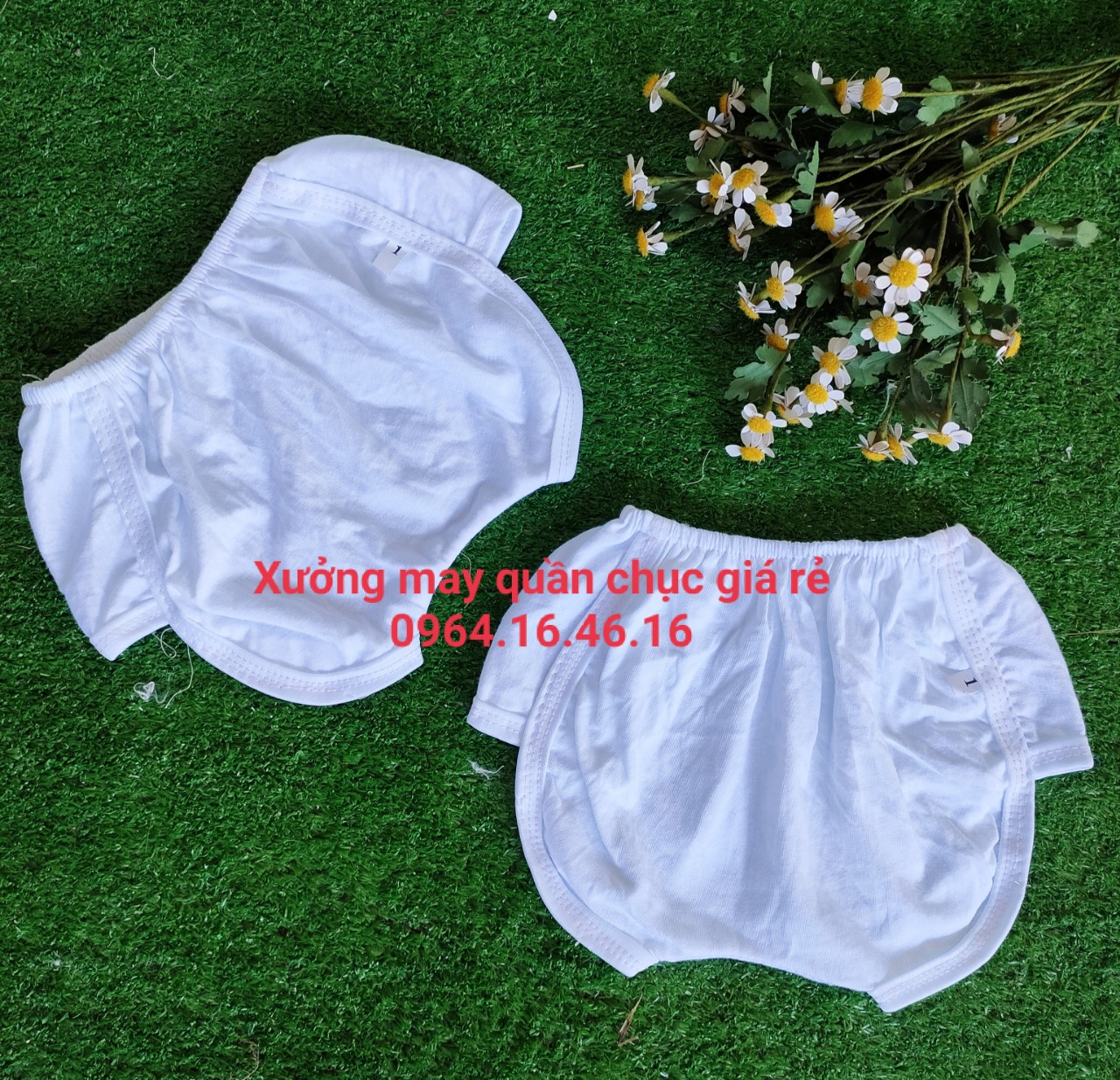 SET 10 QUẦN ĐÙI TRẮNG DÁNG QUẢ BÍ CHO BÉ