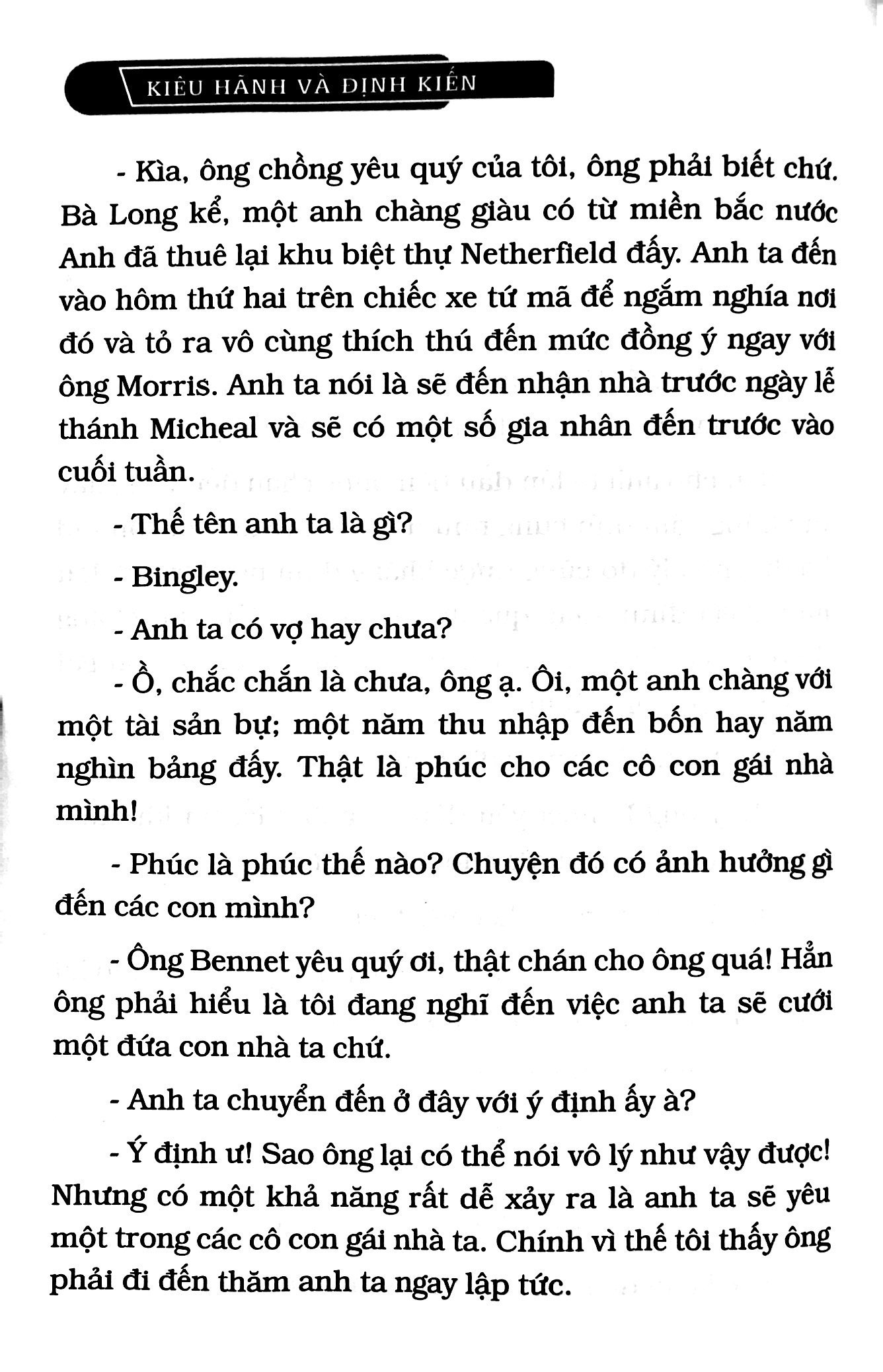 Sách - Kiêu hãnh và định kiến(bìa mềm)