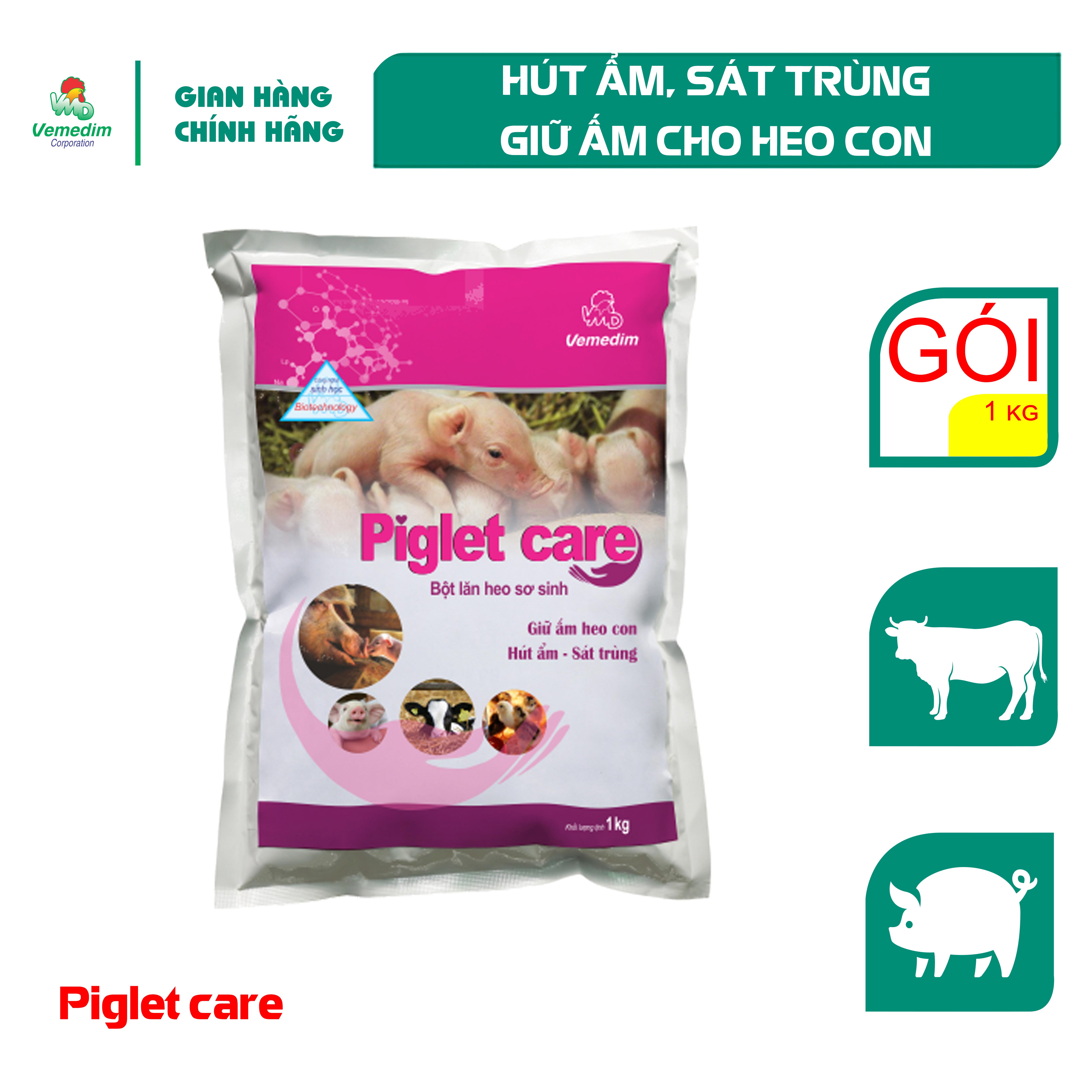 "Hoàn tiền đến 10%" Vemedim PIGLET CARE Bột lăn heo, giữ ấm heo con, hút ẩm, sát trùng, gói 1kg