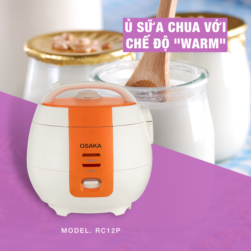 Nồi cơm điện cao cấp lòng "NIÊU" OSAKA RC-12P 1.2L