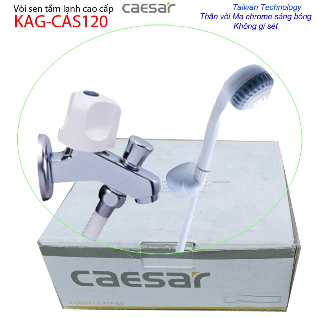 Sen lạnh Caesar KAG-CAS120 Sales giá tốt chất lượng tốt trọn bộ vòi sen lạnh gắn tường Caesar