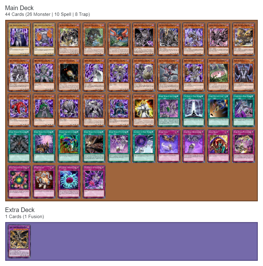 Bài In Tiếng Việt - Bộ bài Yugioh - Structure Deck - Dark World