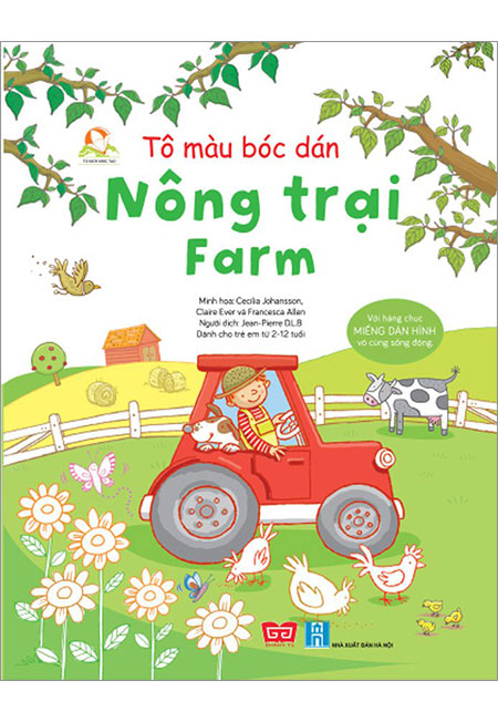 Sách - tô màu bóc dán - nông trại - phương nam book
