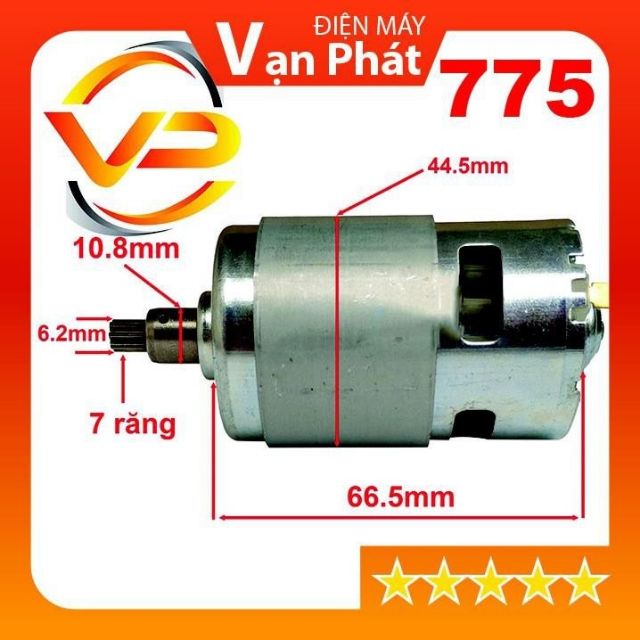 MOTOR 18V 775 ( 7 răng ) CÔNG SUẤT CAO (P035)