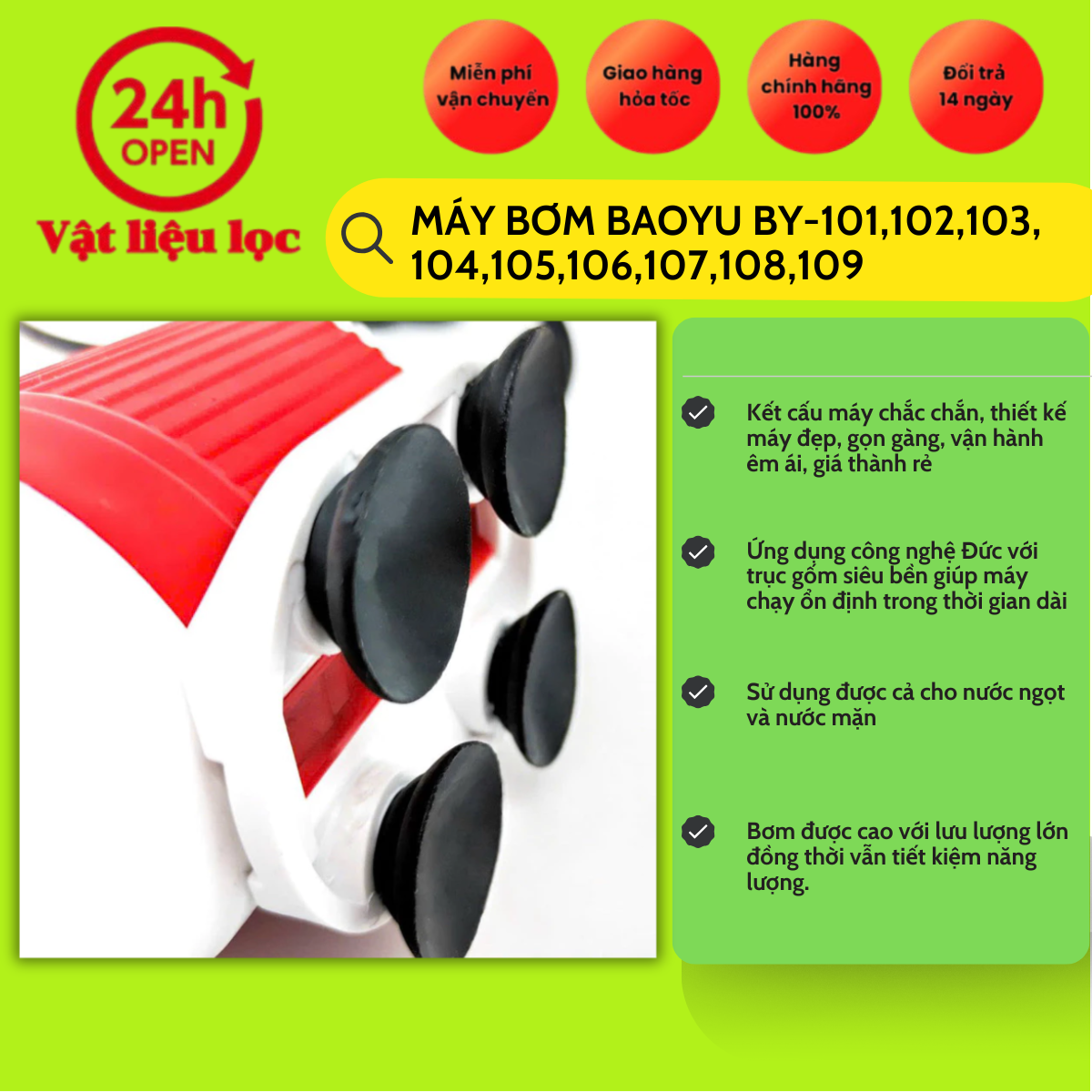 Máy Bơm Chìm Bể Cá BaoYu  Dành Cho Bể Cá Cảnh By 101-109