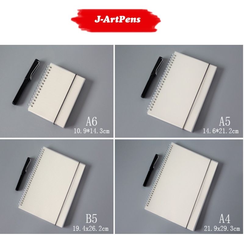 Sổ Lò Xo Basic DOTTED GRID LINE BLANK Sổ Lò Xo Bullet Journal Take Note Planner Khổ A6 A5 B5 A4 Sẵn Giấy J-ArtPens