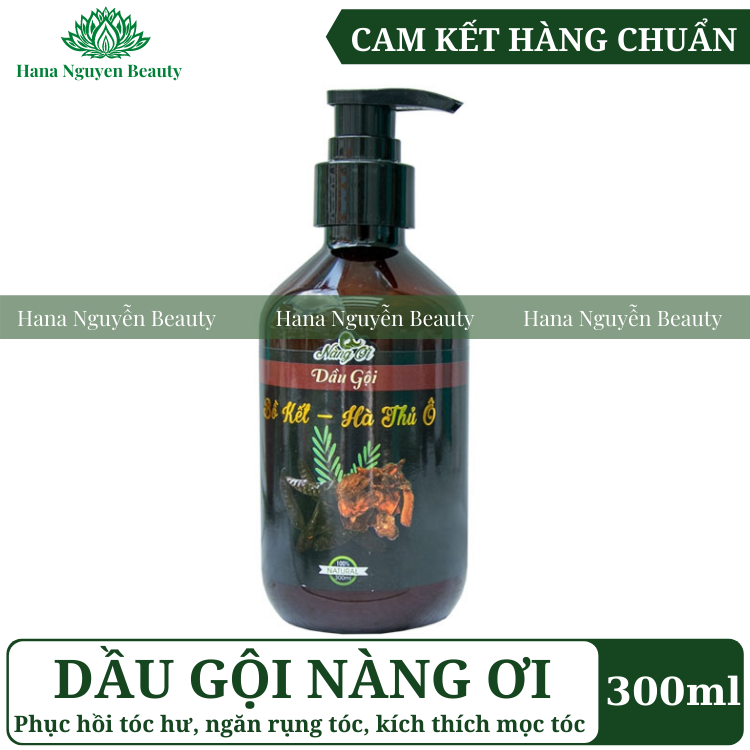 Dầu Gội Bồ Kết Hà Thủ Ô Nàng Ơi -  Giảm rụng tóc, kích thích mọc tóc, sạch gàu, nấm, ngứa - Thiên Nhiên Việt