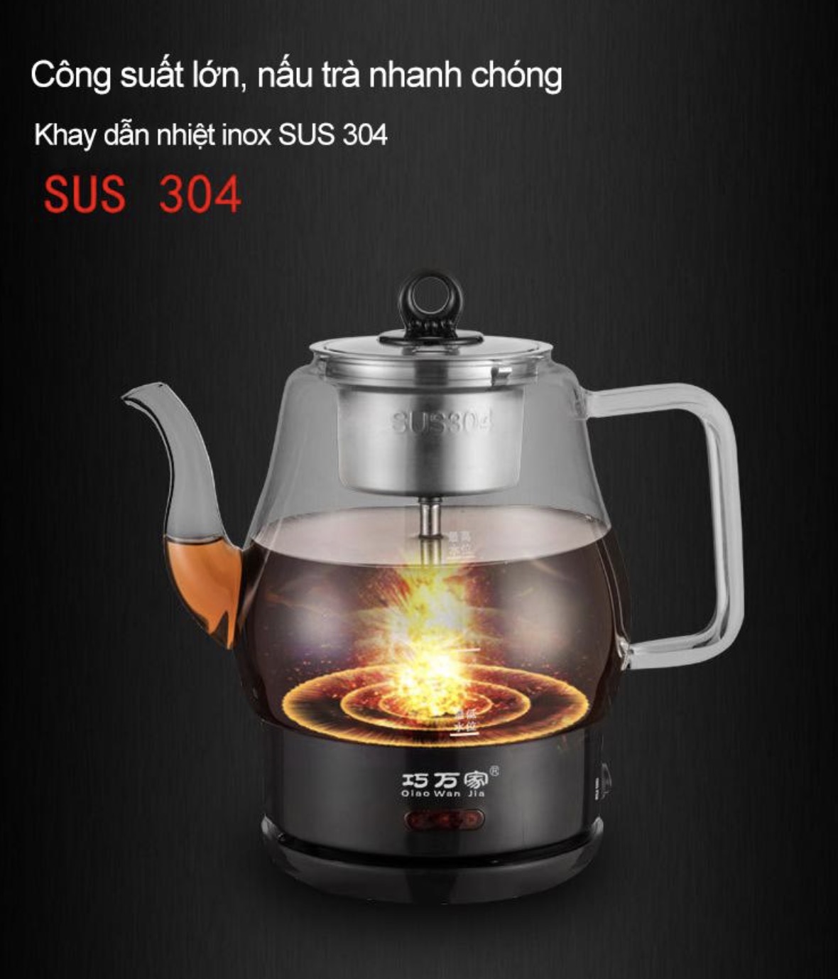 Pktl ấm đun trà tự động 1.5l nhật higashi chaya