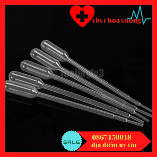 [Combo100 ống] Pipet Nhựa Hút Dung Dịch 5ml