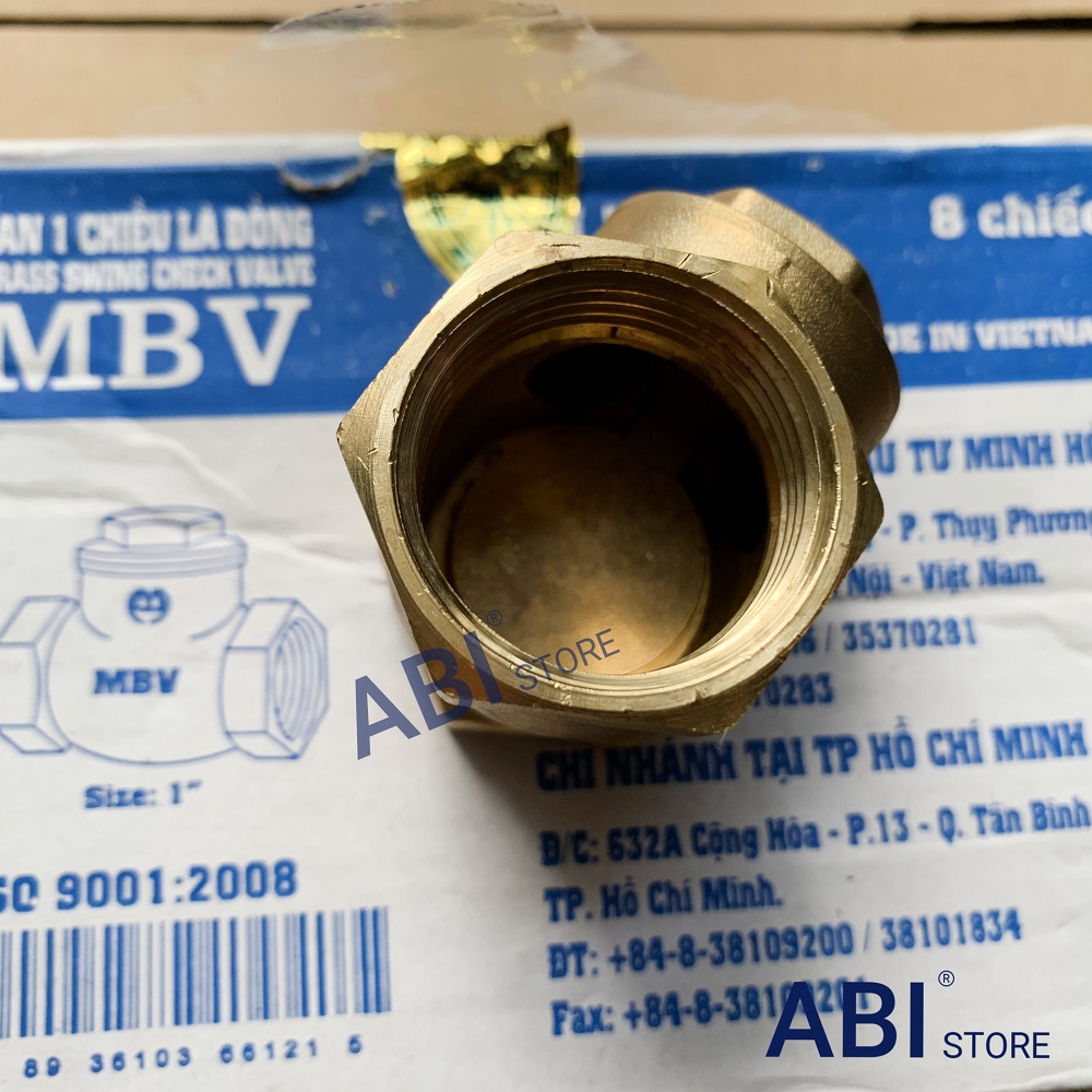 Van 1 chiều lá lật MBV dn15(1/2''), dn20(3/4''), dn25(1'') đồng cao cấp