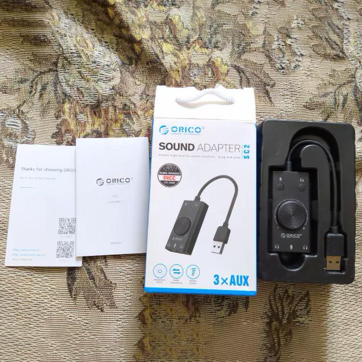 Sound card (card âm thanh) gắn cổng USB Orico SC2