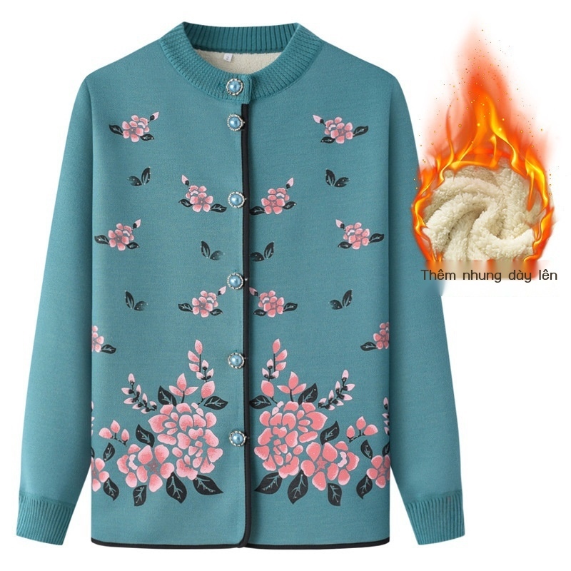 2023 old man warm clothing and to thick the elderly female winter coat mother underwear suit grandmother wear a sweater