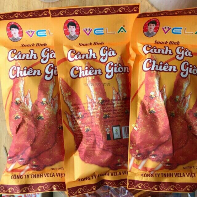 2 gói snack bim bim cánh gà mẫu mới