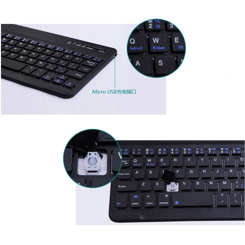 Bàn phím không dây Bluetooth mini với chuột cảm ứng Máy tính bảng Android IOS dành cho chơi game và văn phòng